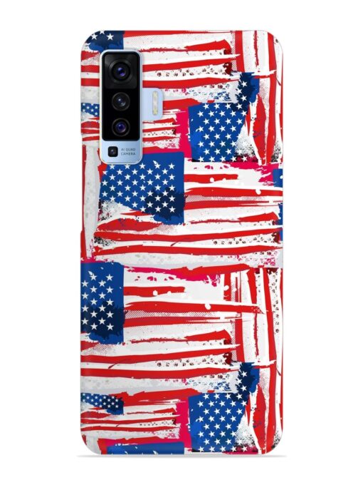 Usa Flag Seamless Snap Case for Vivo X50 Zapvi