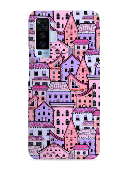 Seamless Pattern Houses Snap Case for Vivo X50 Zapvi