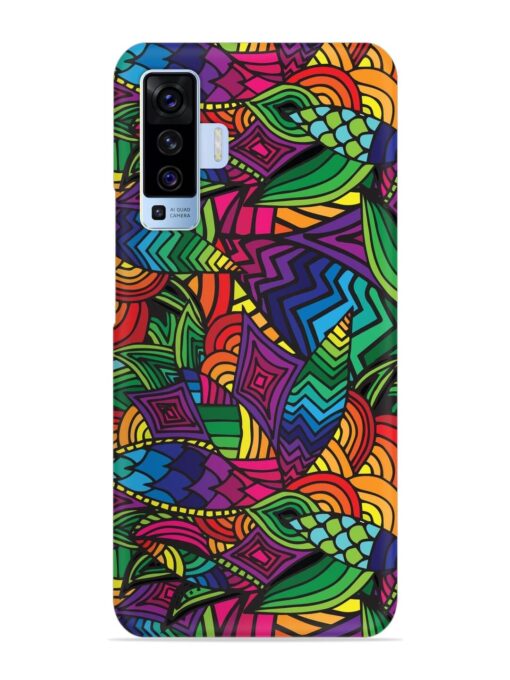 Abstract Multicolor Seamless Snap Case for Vivo X50 Zapvi