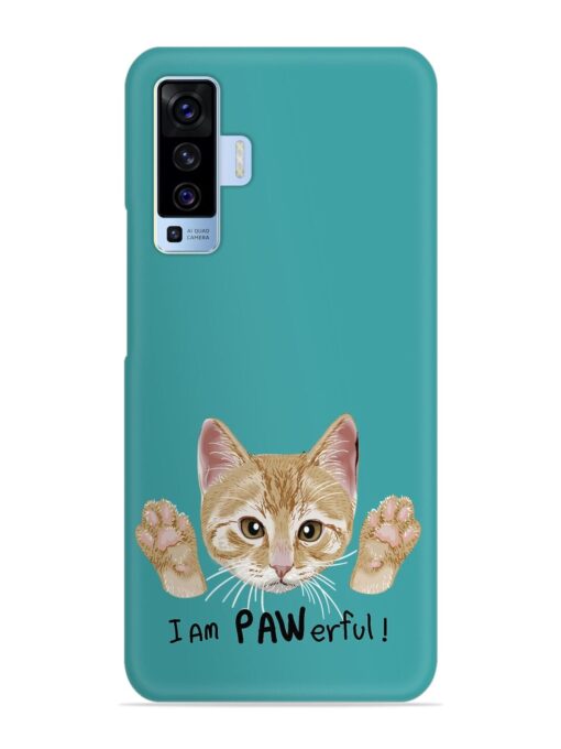 Typography Slogan Cat Snap Case for Vivo X50 Zapvi