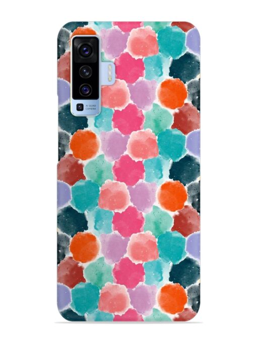 Colorful Seamless Pattern Snap Case for Vivo X50 Zapvi