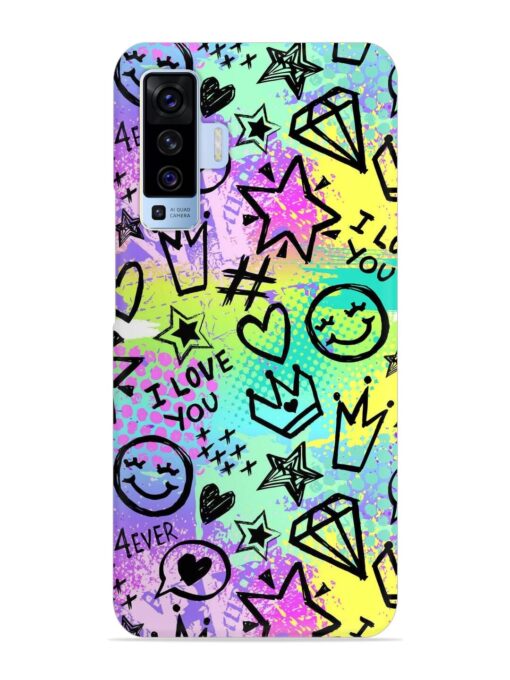 Bright Seamless Pattern Snap Case for Vivo X50 Zapvi