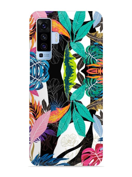 Floral Pattern Bright Snap Case for Vivo X50 Zapvi