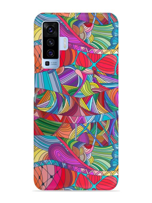 Seamless Patterns Hand Drawn Snap Case for Vivo X50 Zapvi