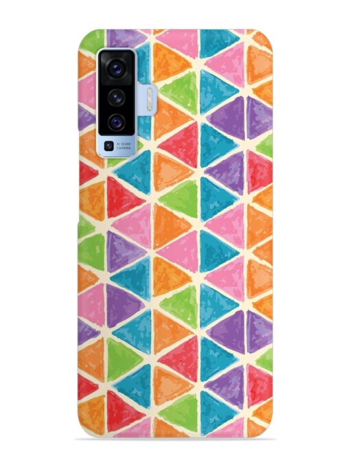 Seamless Colorful Isometric Snap Case for Vivo X50 Zapvi