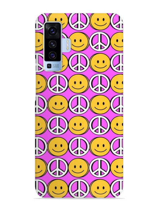 Smiley Face Peace Snap Case for Vivo X50 Zapvi