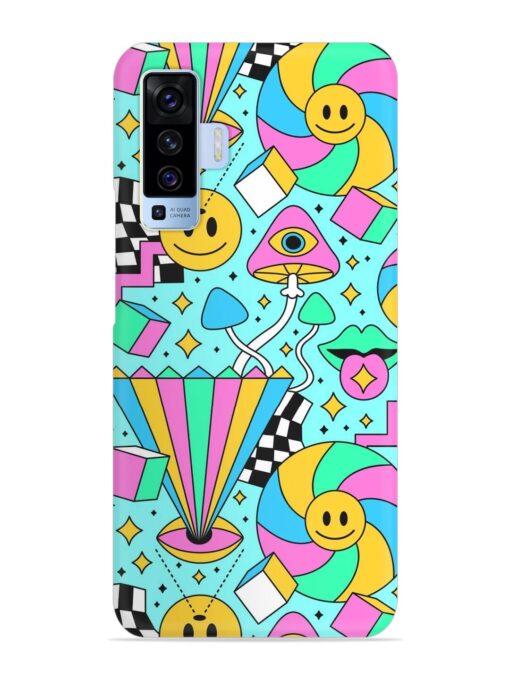 Trippy Rainbow 60S Snap Case for Vivo X50 Zapvi