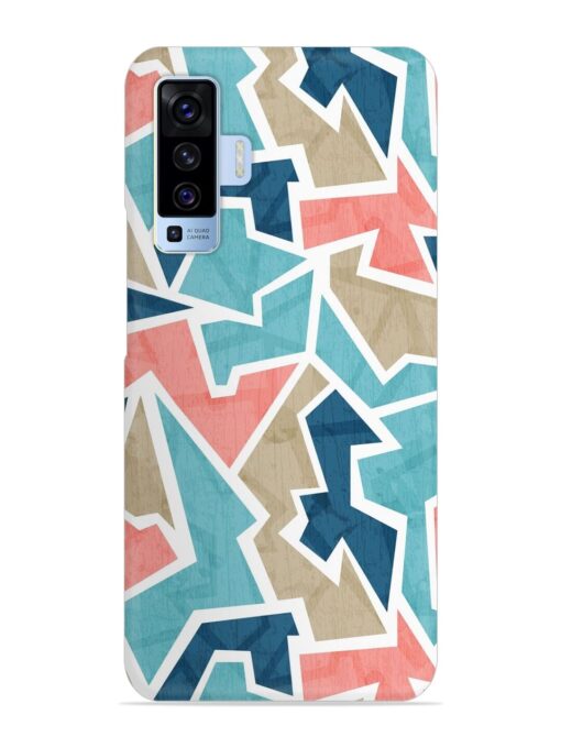 Vintage Geometric Triangle Snap Case for Vivo X50 Zapvi