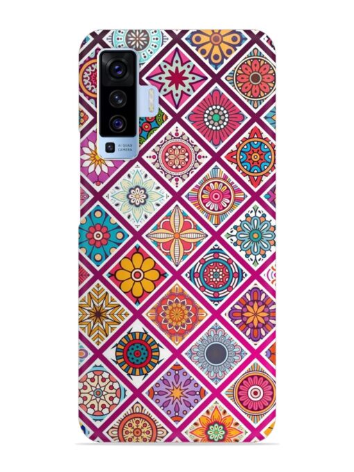 Seamless Tile Pattern Snap Case for Vivo X50 Zapvi