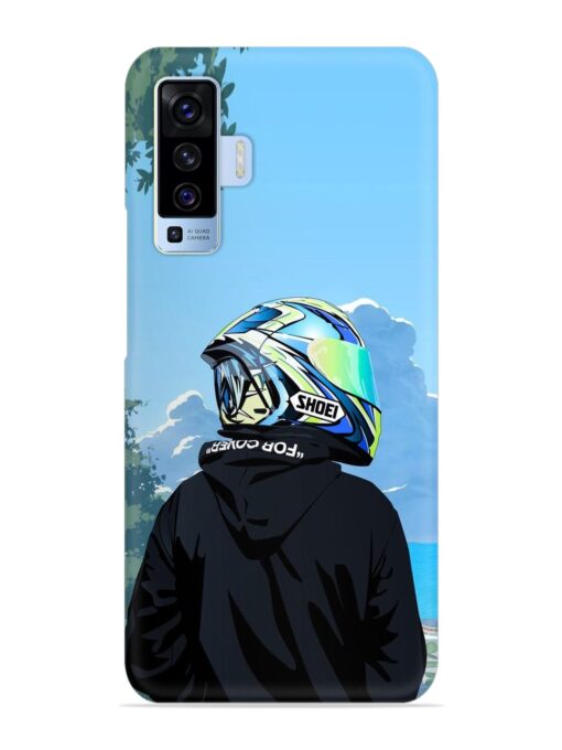 Rider With Helmet Snap Case for Vivo X50 Zapvi