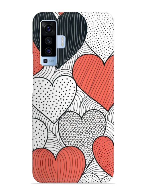 Girly Heart Seamless Snap Case for Vivo X50 Zapvi