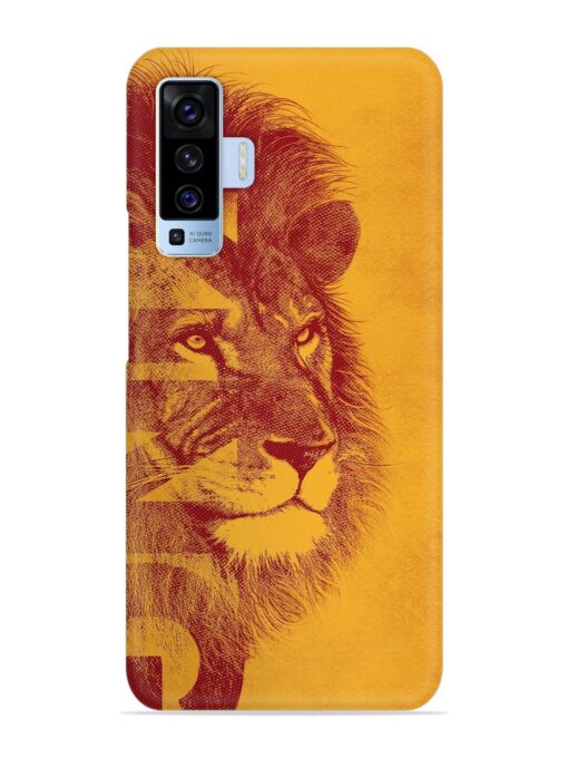 Gold Lion Crown Art Snap Case for Vivo X50 Zapvi