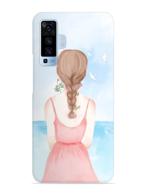 Watercolor Girl Vector Snap Case for Vivo X50 Zapvi