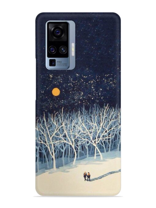 Full Moon Snowshoe Tour Snap Case for Vivo X50 Pro Zapvi