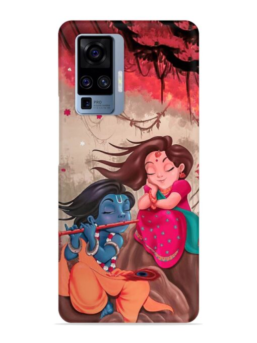 Radhe Krishna Water Art Snap Case for Vivo X50 Pro Zapvi