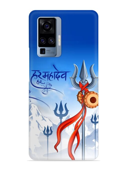 Har Har Mahadev Trishul Snap Case for Vivo X50 Pro Zapvi