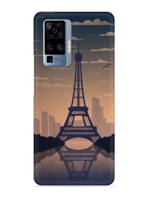 France Paris Eiffel Tower Gradient Snap Case for Vivo X50 Pro Zapvi