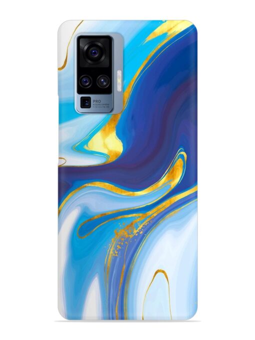 Watercolor Background With Golden Foil Snap Case for Vivo X50 Pro Zapvi