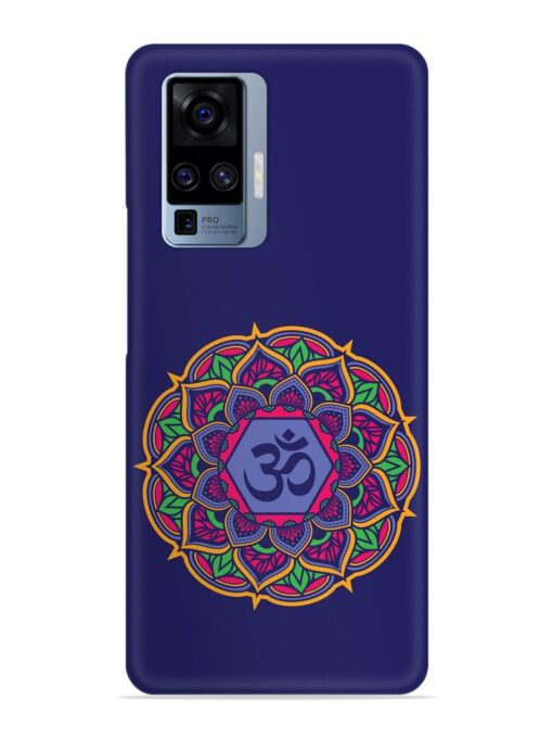 Om Mandala Art Blue Snap Case for Vivo X50 Pro Zapvi