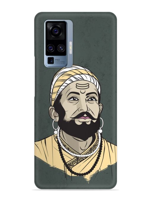 Shivaji Maharaj Vector Art Snap Case for Vivo X50 Pro Zapvi