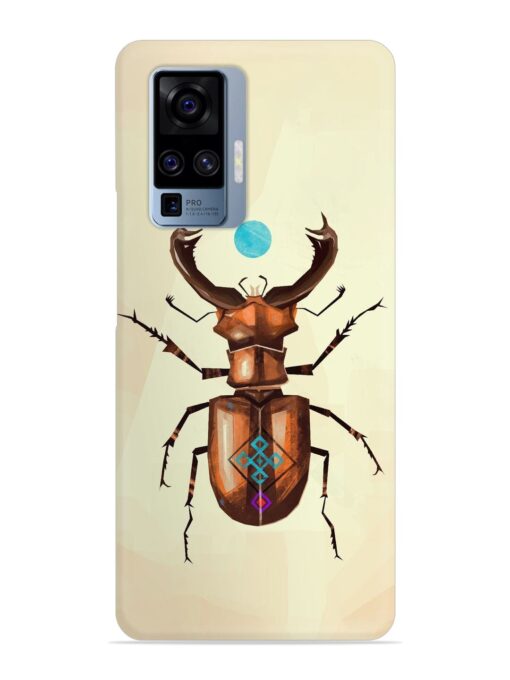 Stag Beetle Vector Snap Case for Vivo X50 Pro Zapvi