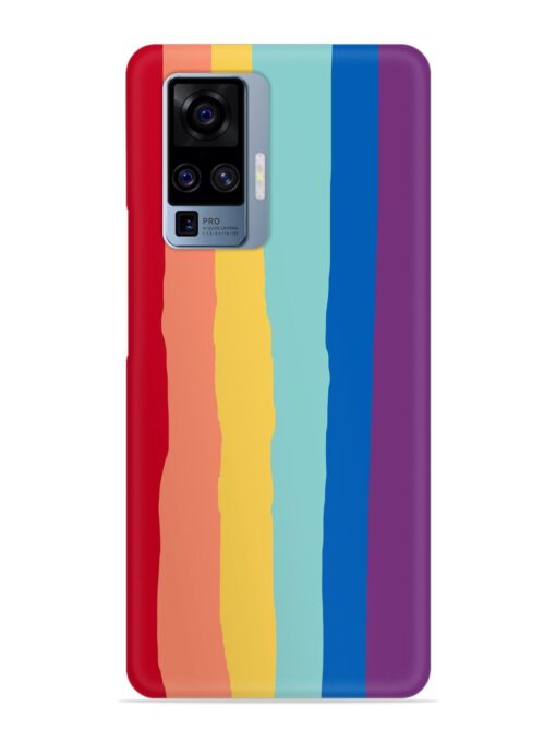 Rainbow Genuine Liquid Snap Case for Vivo X50 Pro Zapvi