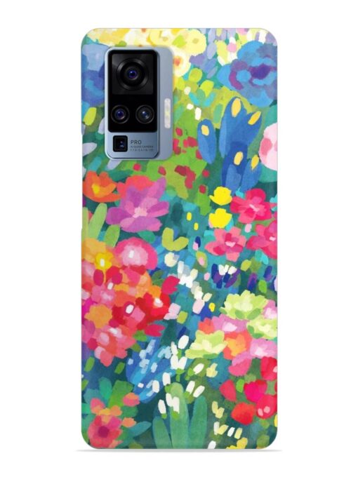 Watercolor Flower Art Snap Case for Vivo X50 Pro Zapvi