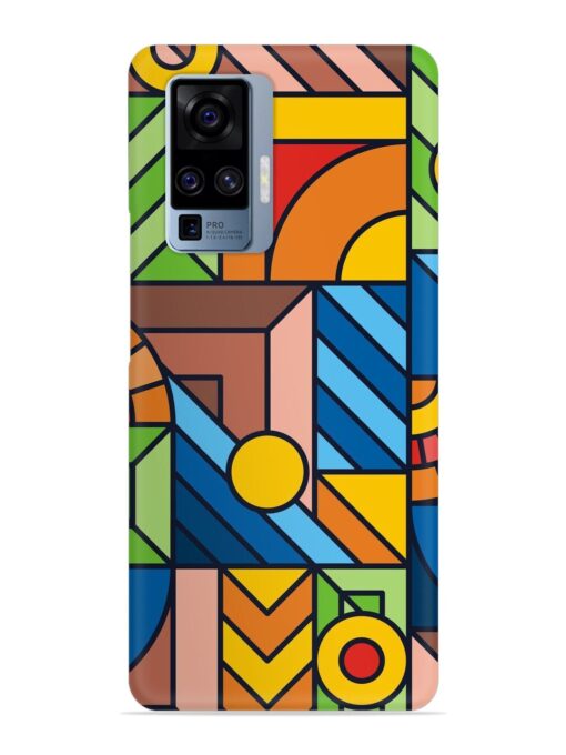 Colorful Geometric Snap Case for Vivo X50 Pro Zapvi