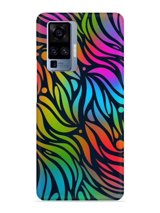 Abstract Leaf Design Snap Case for Vivo X50 Pro Zapvi