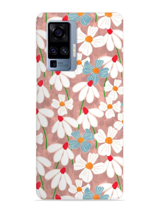 Abstract Petal Flowers Snap Case for Vivo X50 Pro Zapvi