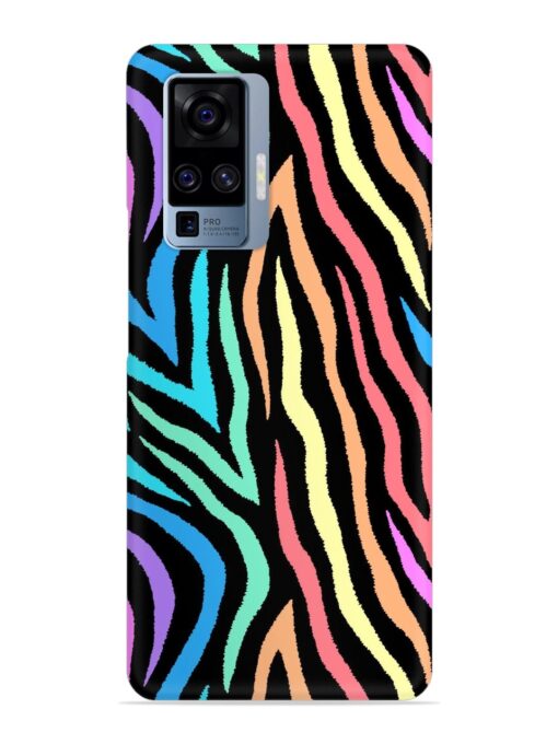 Colorful Abstract Zebra Snap Case for Vivo X50 Pro Zapvi