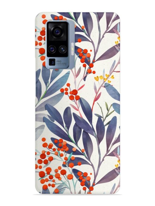 Seamless Floral Pattern Snap Case for Vivo X50 Pro Zapvi