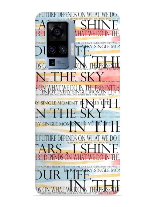 Seamless Slogans Pattern Snap Case for Vivo X50 Pro Zapvi