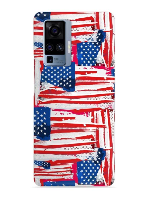 Usa Flag Seamless Snap Case for Vivo X50 Pro Zapvi