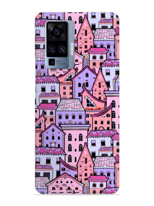 Seamless Pattern Houses Snap Case for Vivo X50 Pro Zapvi