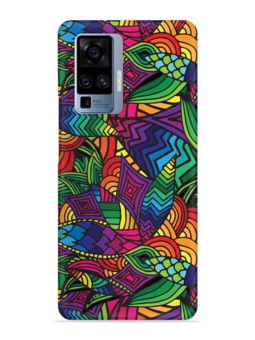 Abstract Multicolor Seamless Snap Case for Vivo X50 Pro Zapvi