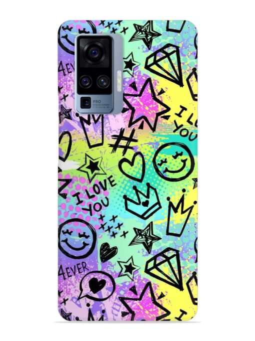 Bright Seamless Pattern Snap Case for Vivo X50 Pro Zapvi