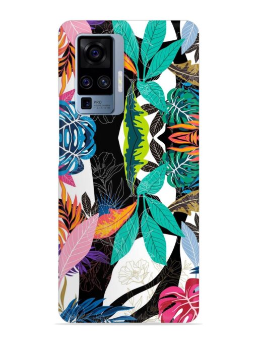 Floral Pattern Bright Snap Case for Vivo X50 Pro Zapvi