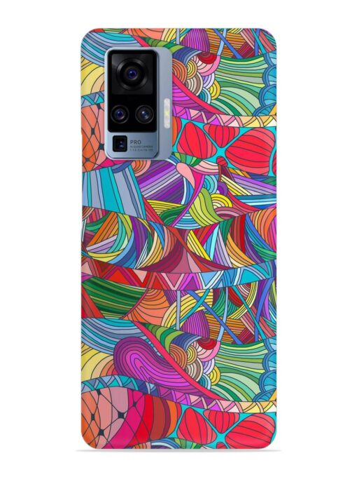 Seamless Patterns Hand Drawn Snap Case for Vivo X50 Pro Zapvi