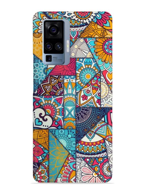 Patchwork Pattern Vintage Snap Case for Vivo X50 Pro Zapvi