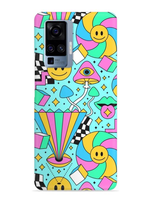 Trippy Rainbow 60S Snap Case for Vivo X50 Pro Zapvi