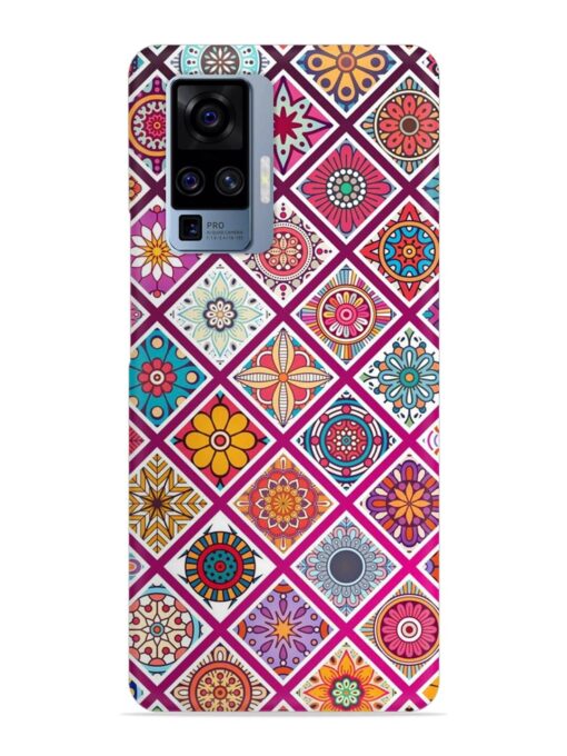 Seamless Tile Pattern Snap Case for Vivo X50 Pro Zapvi