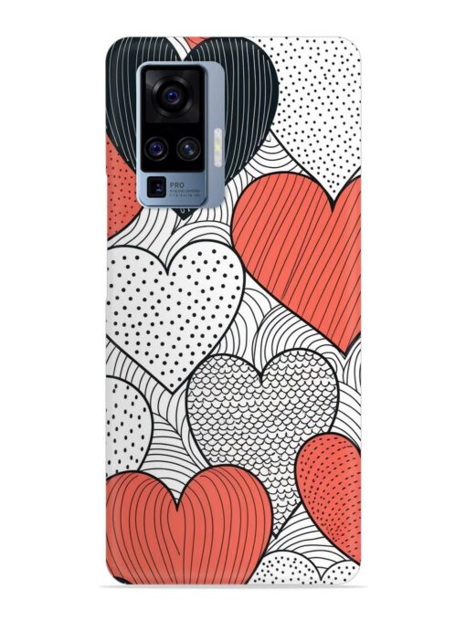 Girly Heart Seamless Snap Case for Vivo X50 Pro Zapvi