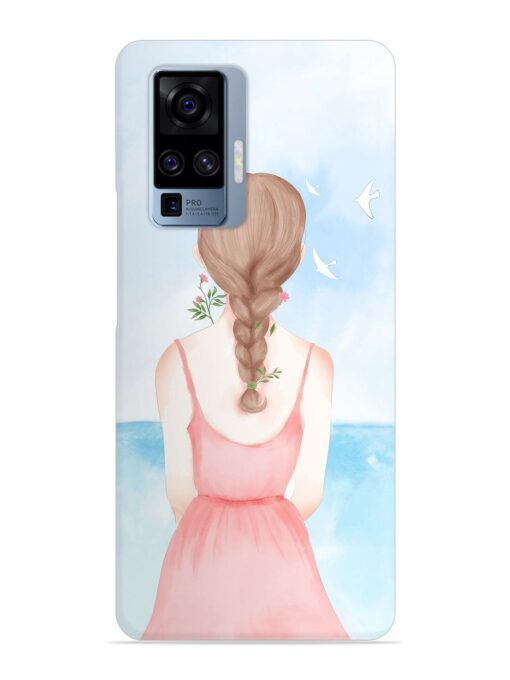 Watercolor Girl Vector Snap Case for Vivo X50 Pro Zapvi