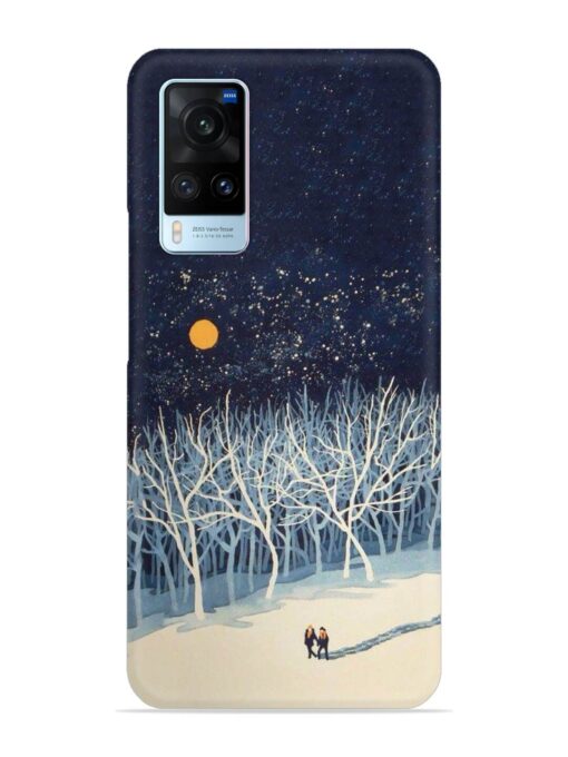 Full Moon Snowshoe Tour Snap Case for Vivo X60 Zapvi