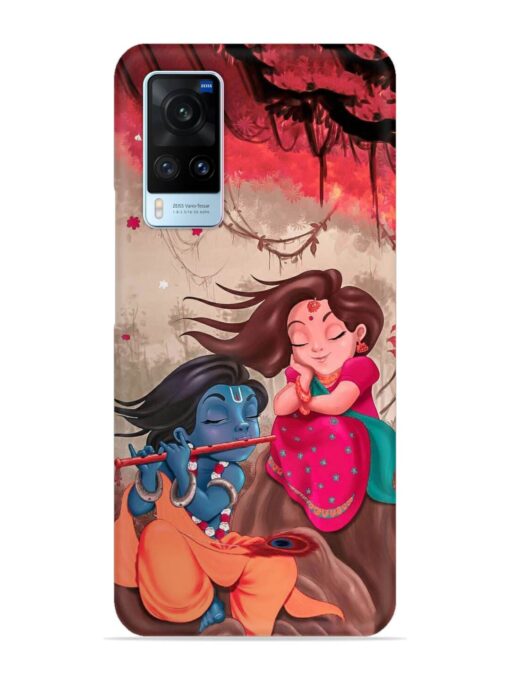 Radhe Krishna Water Art Snap Case for Vivo X60 Zapvi