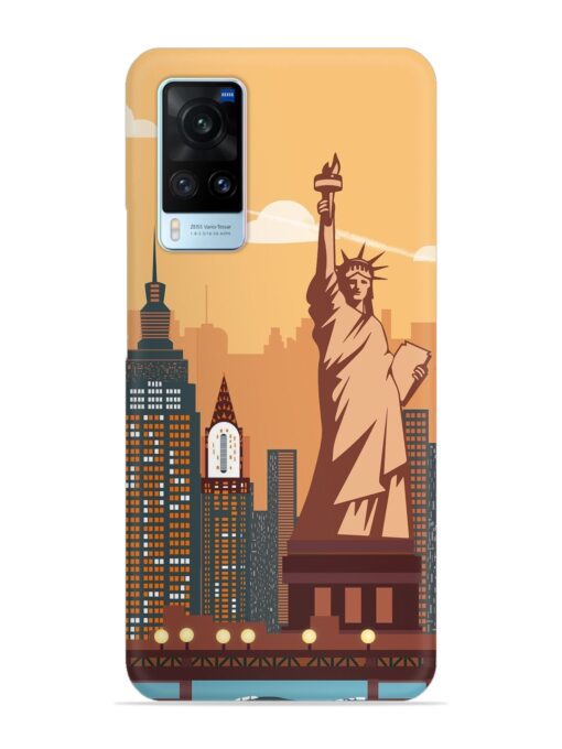 New York Statue Of Liberty Architectural Scenery Snap Case for Vivo X60 Zapvi