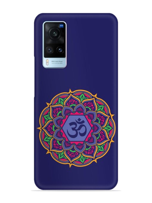 Om Mandala Art Blue Snap Case for Vivo X60 Zapvi