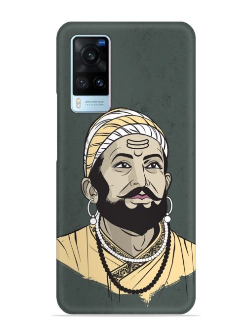 Shivaji Maharaj Vector Art Snap Case for Vivo X60 Zapvi