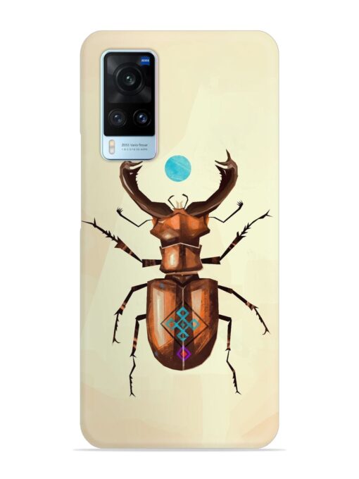 Stag Beetle Vector Snap Case for Vivo X60 Zapvi